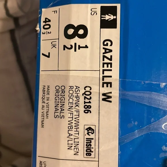 NWOT Adidas Women’s Gazelle Ash Pink Sneaker Size 8.5 - Picture 8 of 8